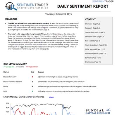 sentimenTrader Report